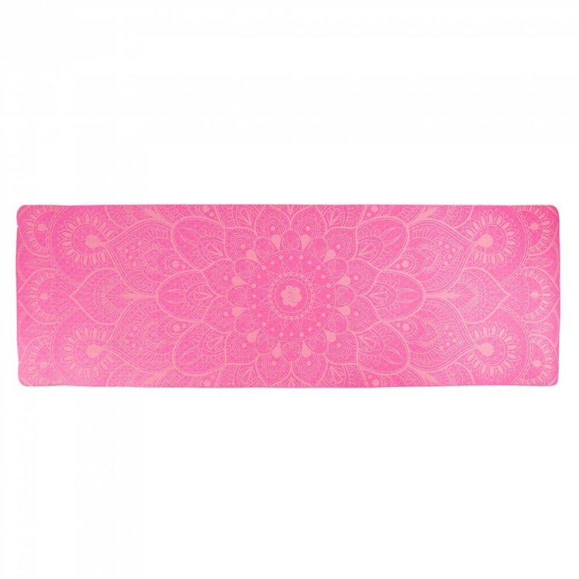 Podložka LIFEFIT® YOGA MAT MANDALA DUO, 183x58x0,6cm, růžová