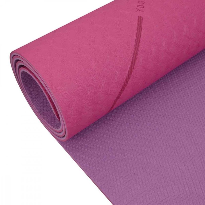 Podložka LIFEFIT® YOGA MAT LOTOS DUO, 183x58x0,6cm, bordó
