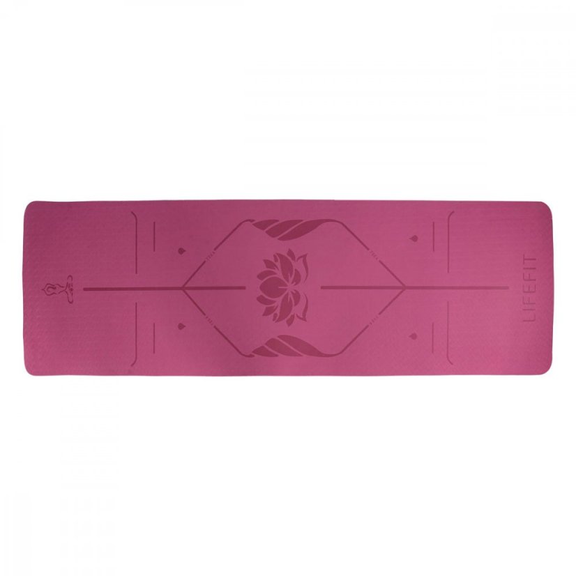 Podložka LIFEFIT® YOGA MAT LOTOS DUO, 183x58x0,6cm, bordó
