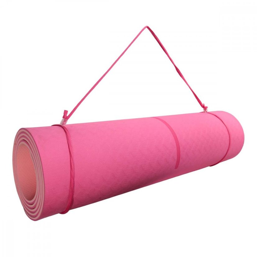 Podložka LIFEFIT® YOGA MAT LOTOS DUO, 183x58x0,6cm, růžová