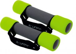 Činky molitanové s páskem LIFEFIT® PLUS 2x1 kg