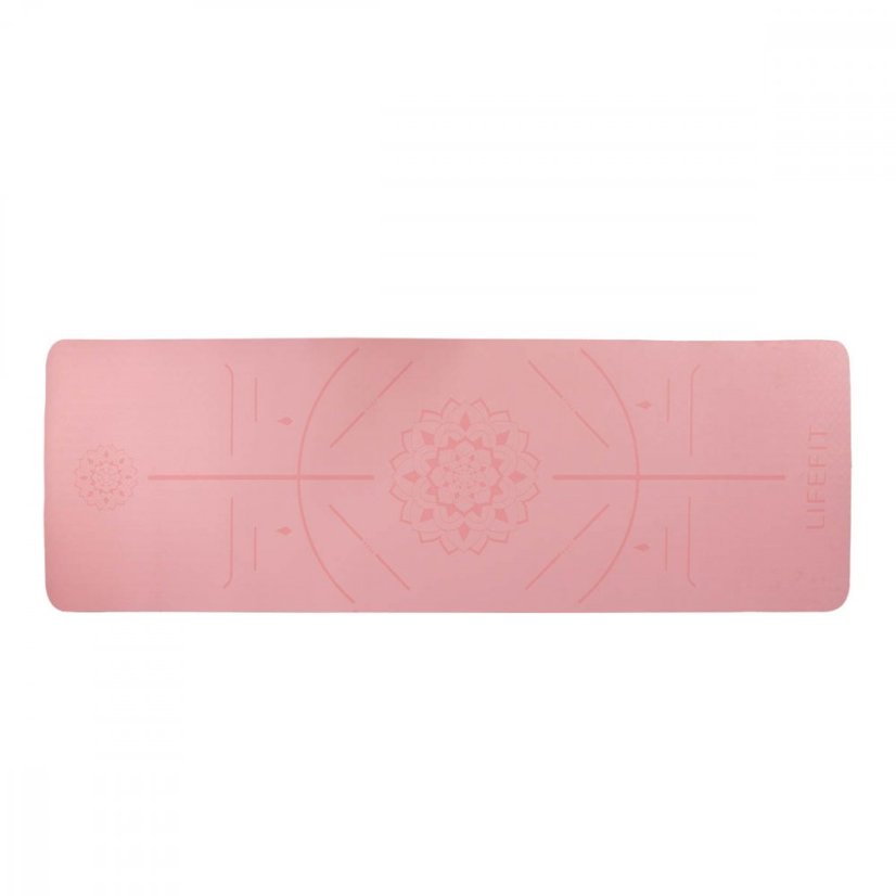 Podložka LIFEFIT® YOGA MAT RELAX DUO, 183x58x0,6cm, růžová