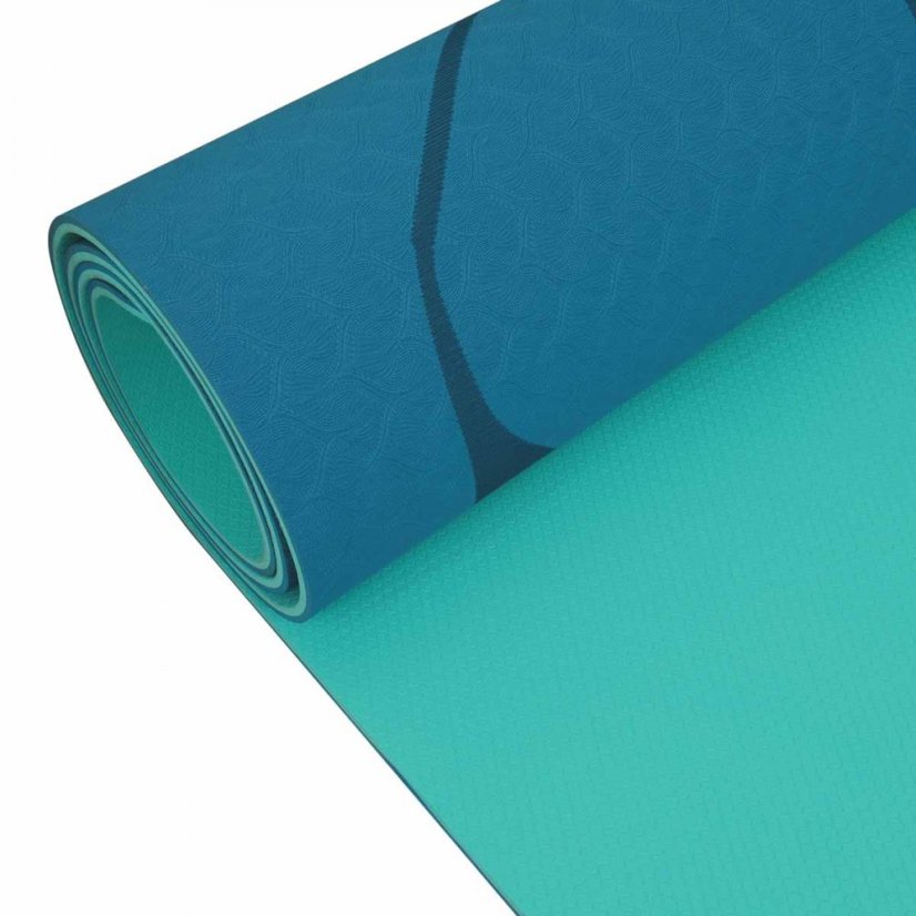 Podložka LIFEFIT® YOGA MAT LOTOS DUO, 183x58x0,6cm, tyrkysová