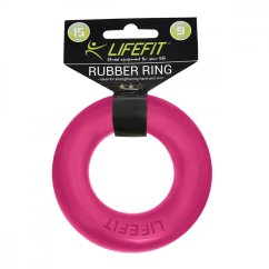 Posilovač prstů LIFEFIT® RUBBER RING růžový