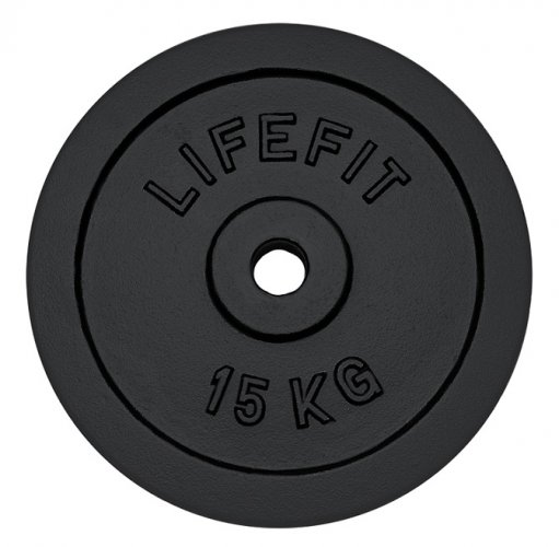 Kotouč LIFEFIT® 15kg, kovový, pro 30mm tyč