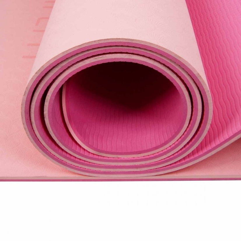 Podložka LIFEFIT® YOGA MAT RELAX DUO, 183x58x0,6cm, růžová