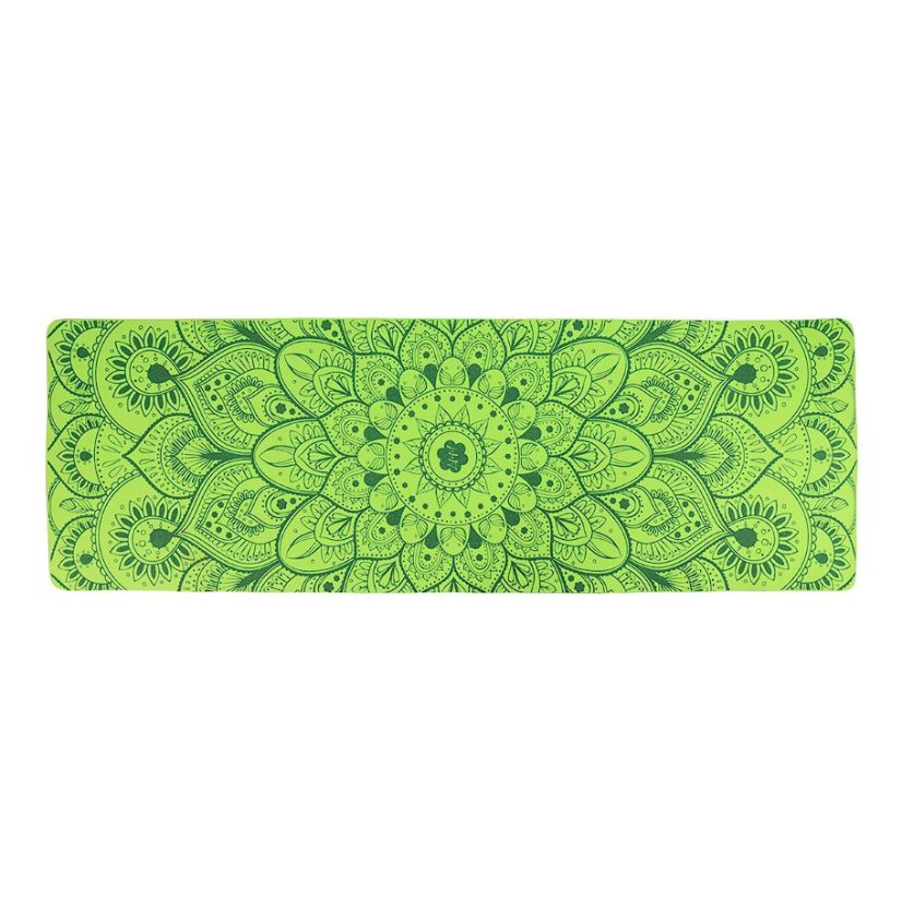 Podložka LIFEFIT® YOGA MAT MANDALA DUO, 183x58x0,6cm, zelená