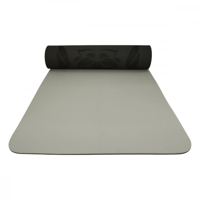 Podložka LIFEFIT® YOGA MAT LOTOS DUO, 183x58x0,6cm, černá