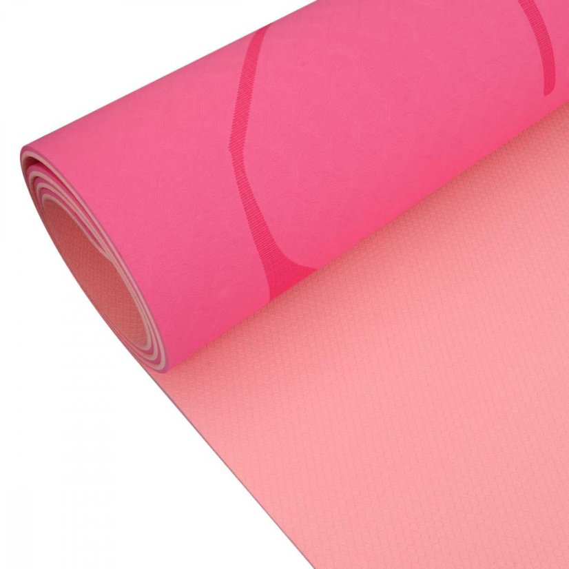 Podložka LIFEFIT® YOGA MAT LOTOS DUO, 183x58x0,6cm, růžová