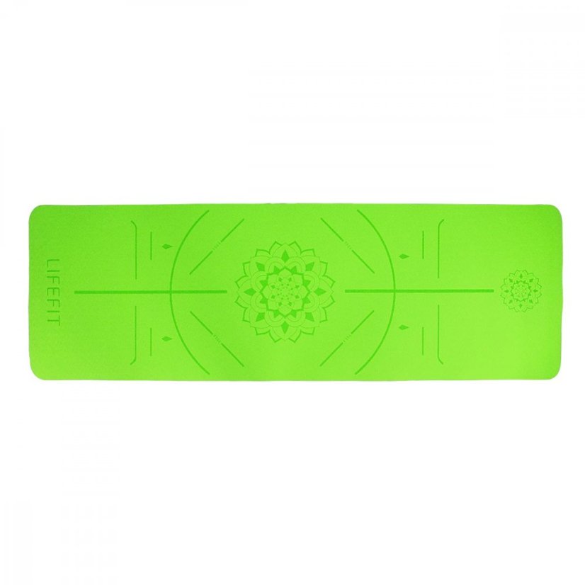 Podložka LIFEFIT® YOGA MAT RELAX DUO, 183x58x0,6cm, zelená