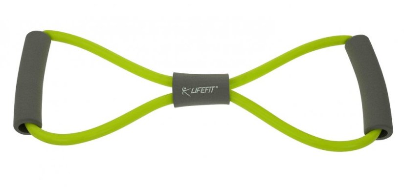Gumový posilovač LIFEFIT® EXPANDER EIGHT, světle zelený