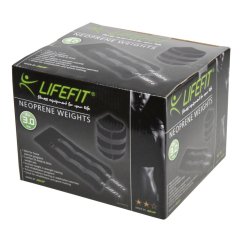 Neoprenová zátěž LIFEFIT® kotník/zápěstí S2 2x3,0kg, černá