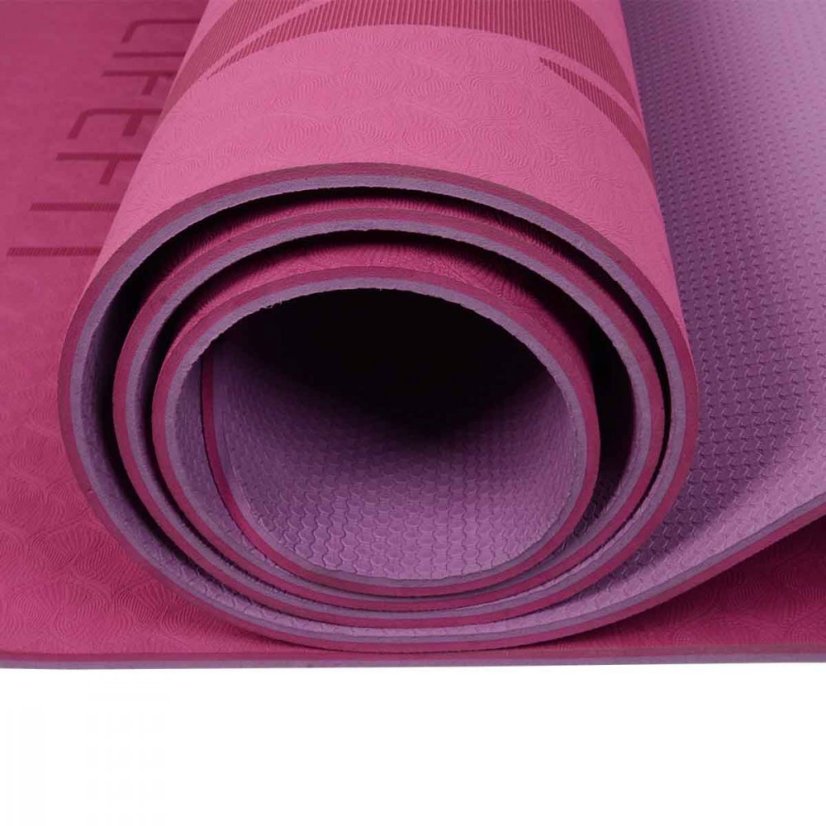 Podložka LIFEFIT® YOGA MAT LOTOS DUO, 183x58x0,6cm, bordó