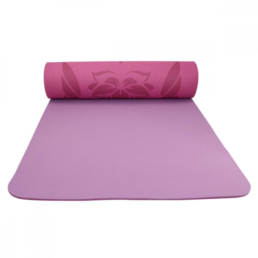 Podložka LIFEFIT® YOGA MAT LOTOS DUO, 183x58x0,6cm, bordó