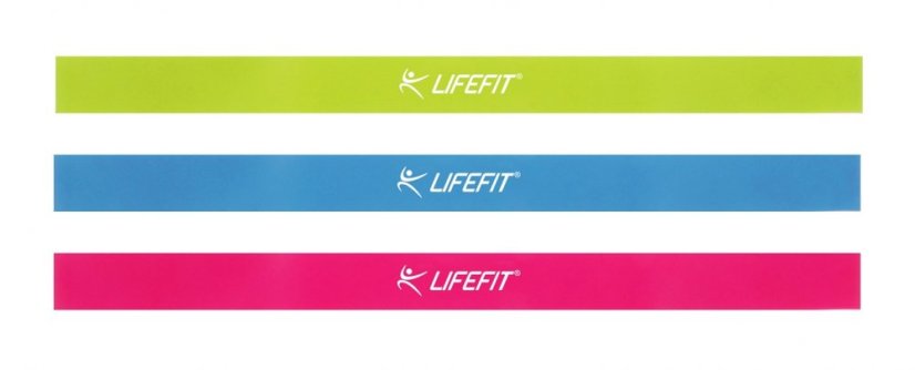 Posilovací gumy LIFEFIT® SOFT,MEDIUM,HARD, 3ks