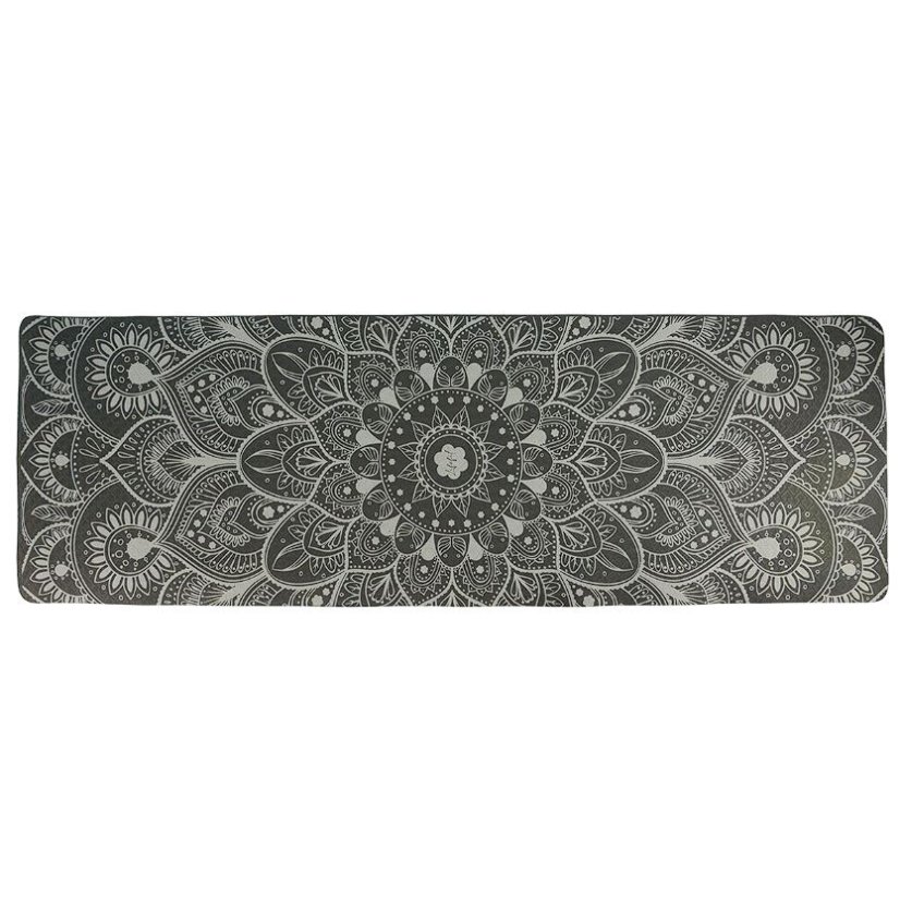 Podložka LIFEFIT® YOGA MAT MANDALA DUO, 183x58x0,6cm, černá
