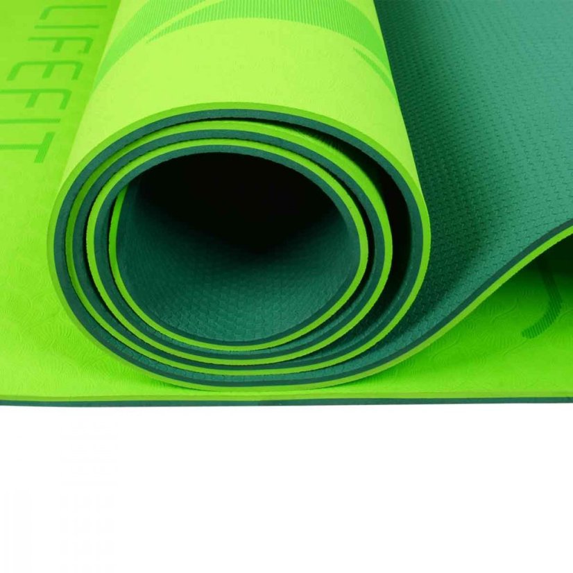 Podložka LIFEFIT® YOGA MAT LOTOS DUO, 183x58x0,6cm, zelená