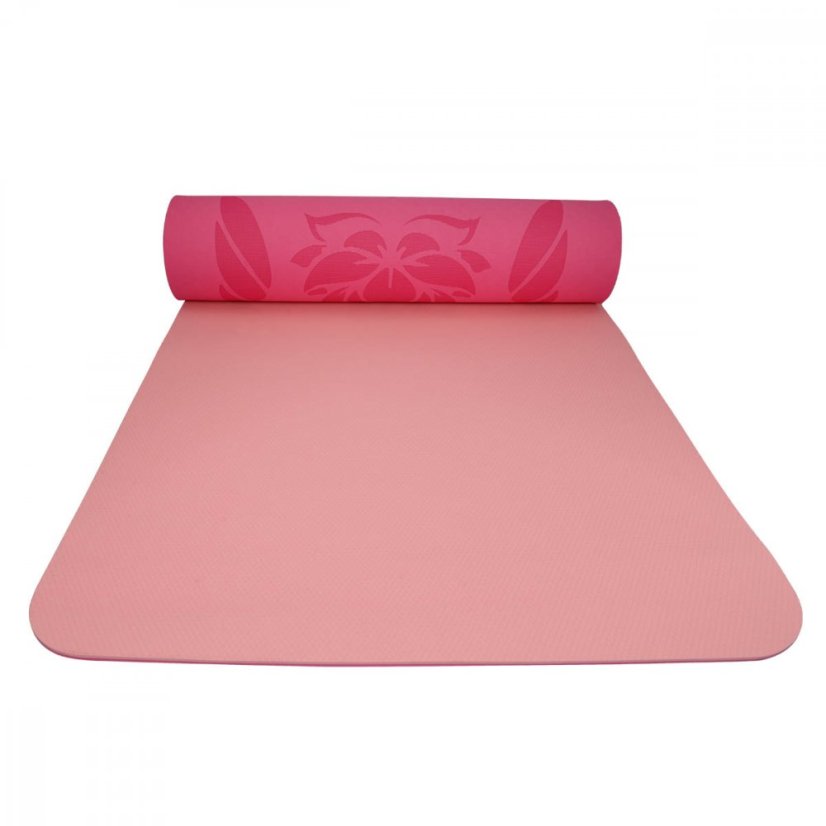 Podložka LIFEFIT® YOGA MAT LOTOS DUO, 183x58x0,6cm, růžová