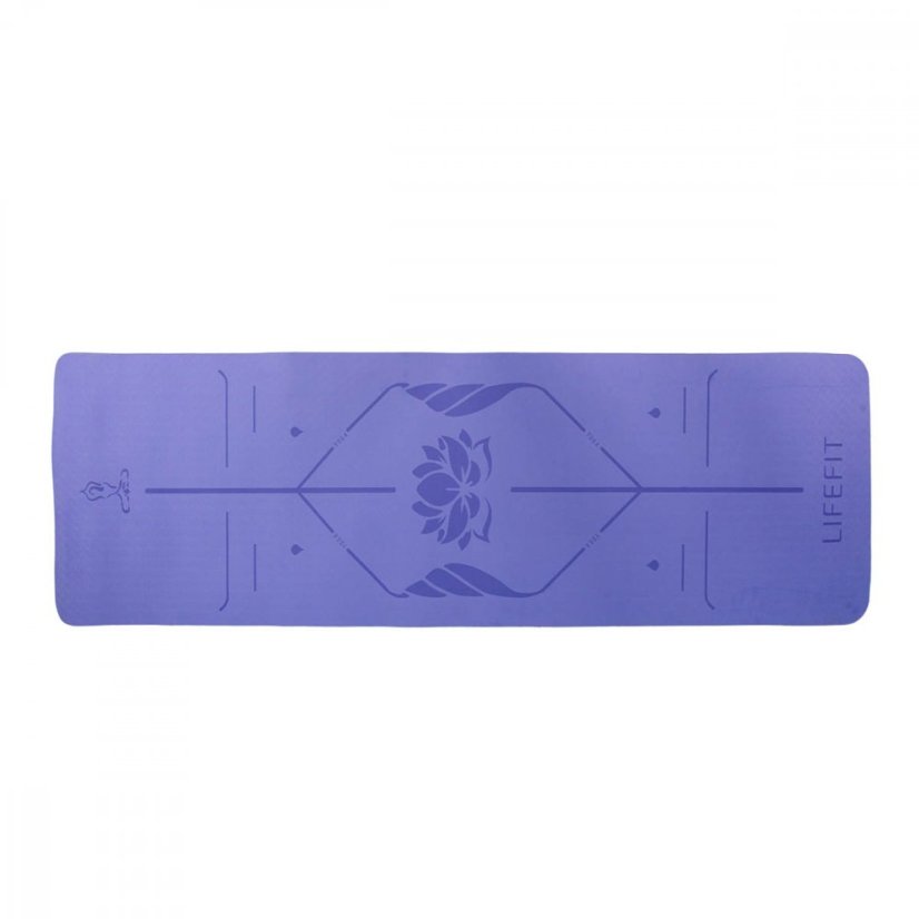 Podložka LIFEFIT® YOGA MAT LOTOS DUO, 183x58x0,6cm, modrá