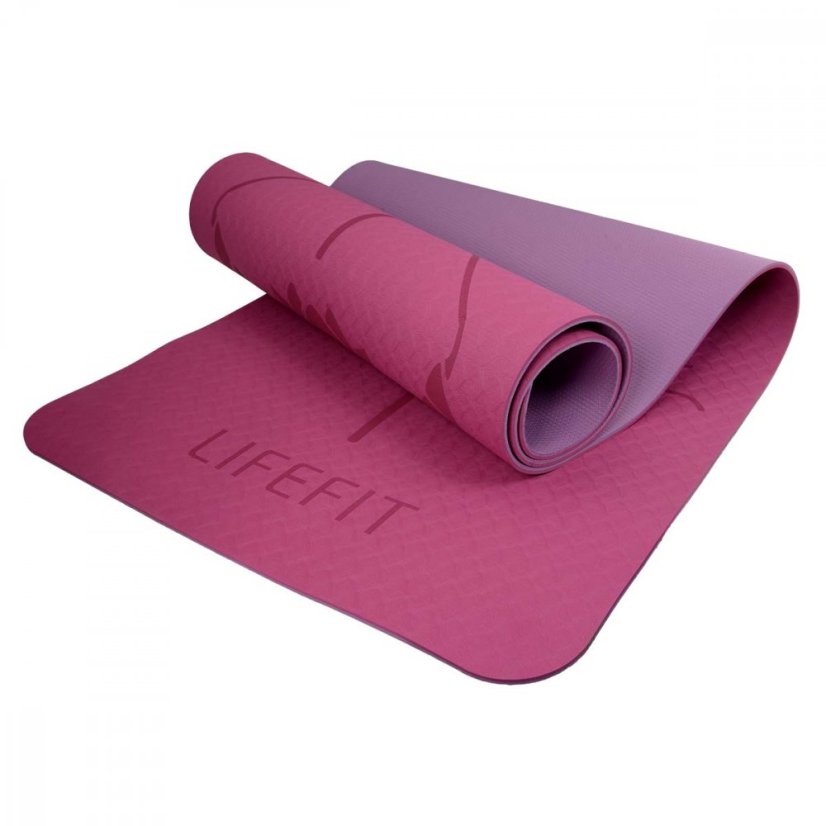 Podložka LIFEFIT® YOGA MAT LOTOS DUO, 183x58x0,6cm, bordó