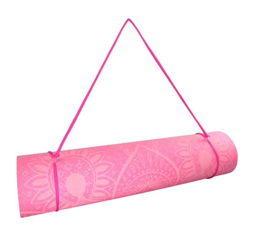Podložka LIFEFIT® YOGA MAT MANDALA DUO, 183x58x0,6cm, růžová
