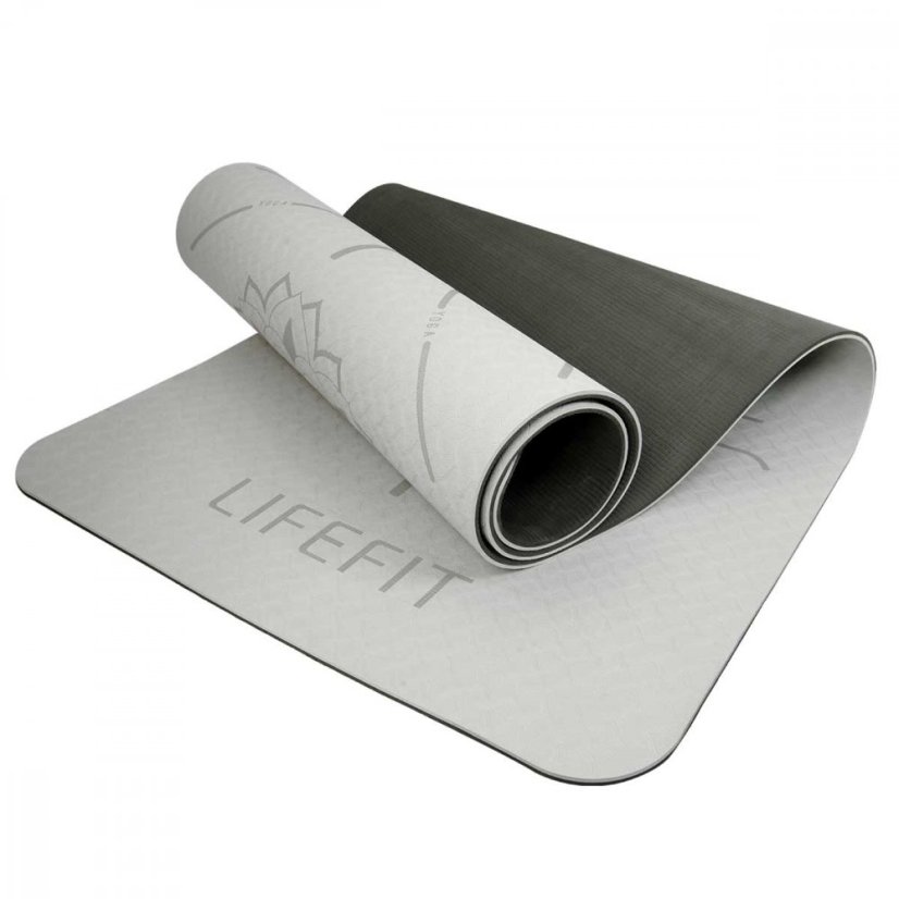 Podložka LIFEFIT® YOGA MAT RELAX DUO, 183x58x0,6cm, černá