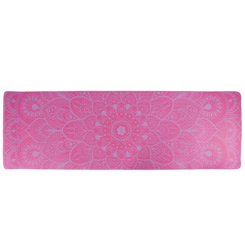 Podložka LIFEFIT® YOGA MAT MANDALA DUO, 183x58x0,6cm, bordó