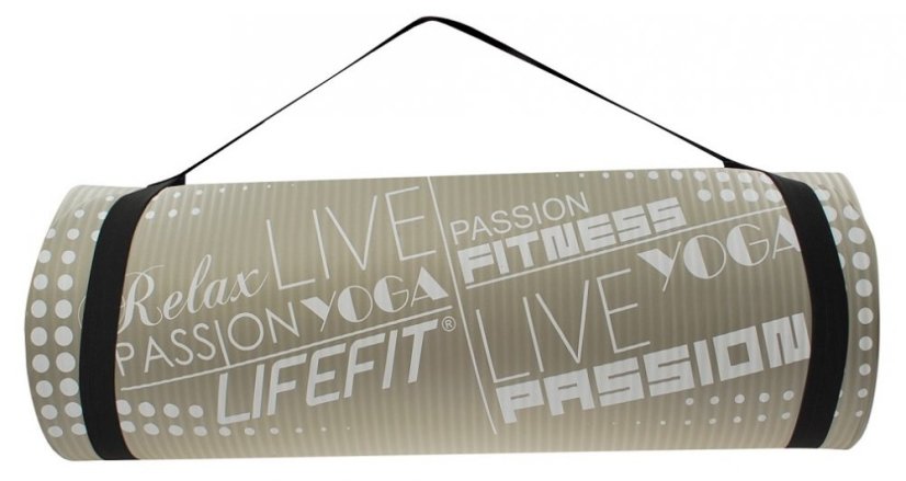 Podložka LIFEFIT® YOGA MAT EXKLUZIV , 100x60x1cm, světle šedá