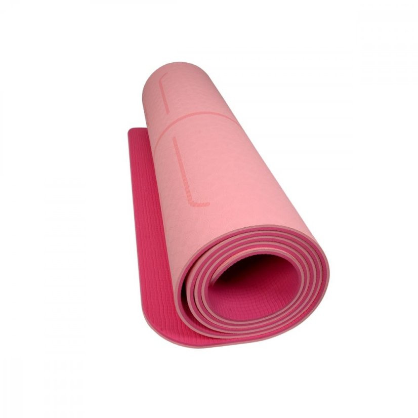Podložka LIFEFIT® YOGA MAT RELAX DUO, 183x58x0,6cm, růžová