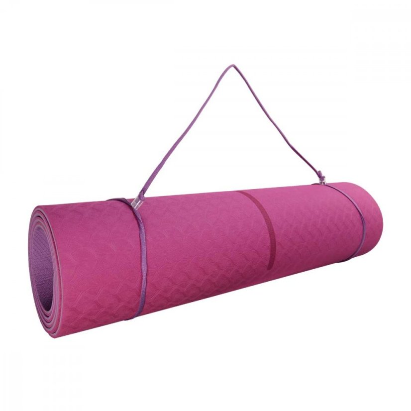 Podložka LIFEFIT® YOGA MAT LOTOS DUO, 183x58x0,6cm, bordó