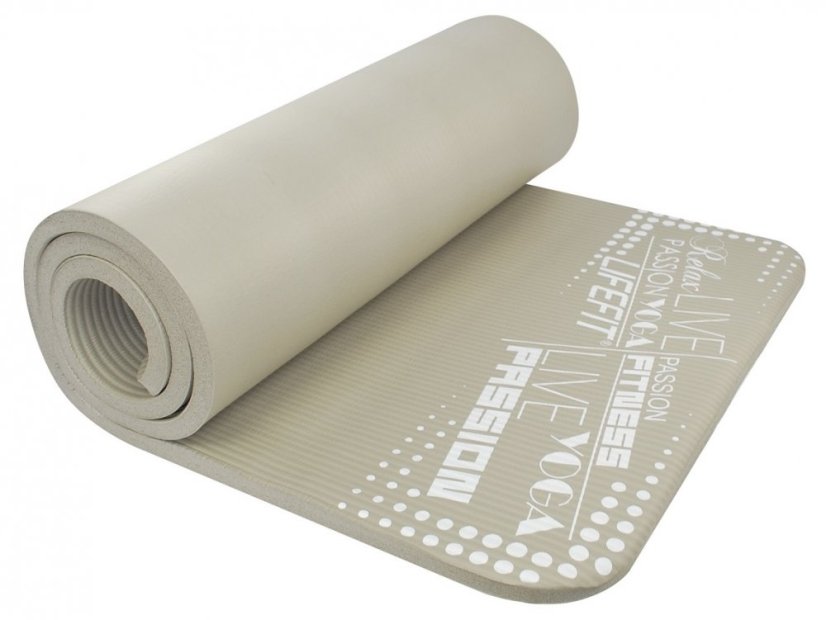 Podložka LIFEFIT® YOGA MAT EXKLUZIV , 100x60x1cm, světle šedá