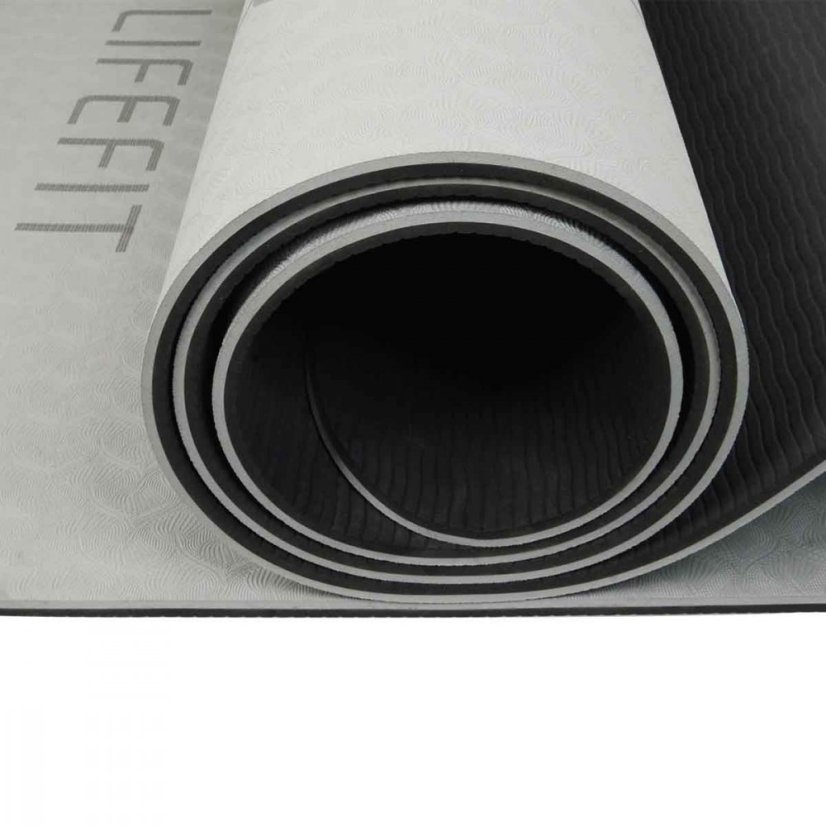 Podložka LIFEFIT® YOGA MAT RELAX DUO, 183x58x0,6cm, černá