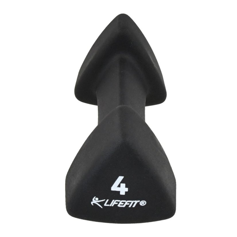 Neoprenová činka LIFEFIT® TRIANGLE 1 x 4,0 kg, černá
