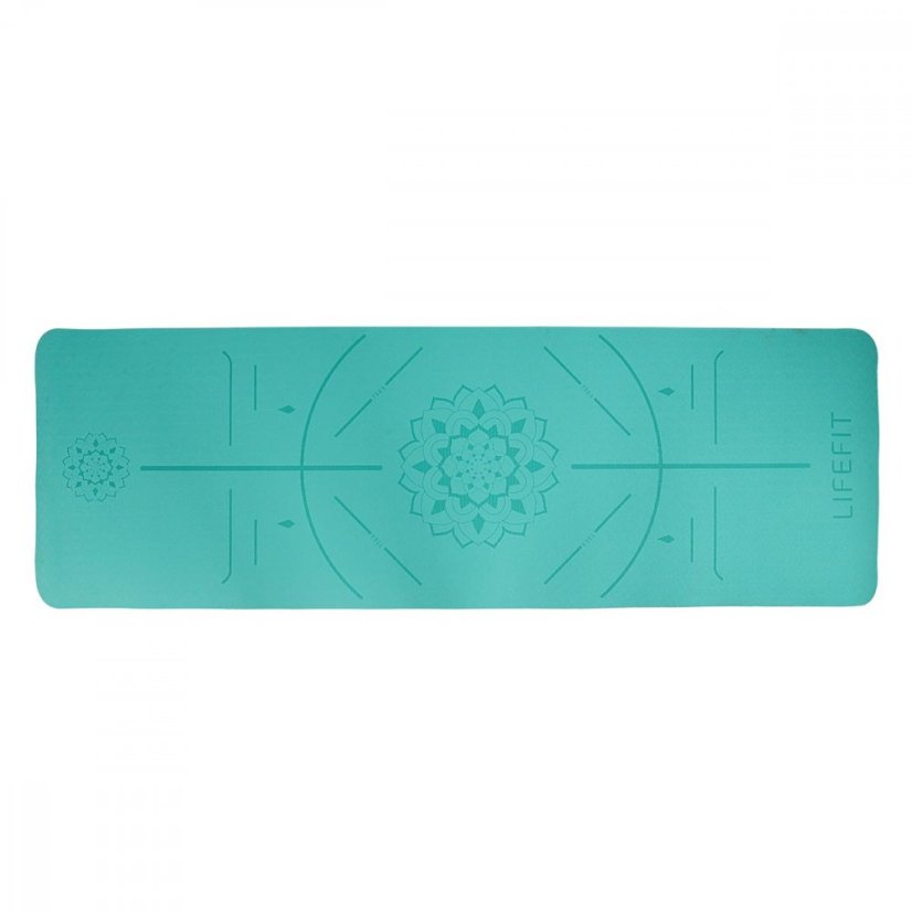 Podložka LIFEFIT® YOGA MAT RELAX DUO, 183x58x0,6cm, tyrkysová
