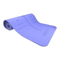 Podložka LIFEFIT® YOGA MAT LOTOS DUO, 183x58x0,6cm, modrá