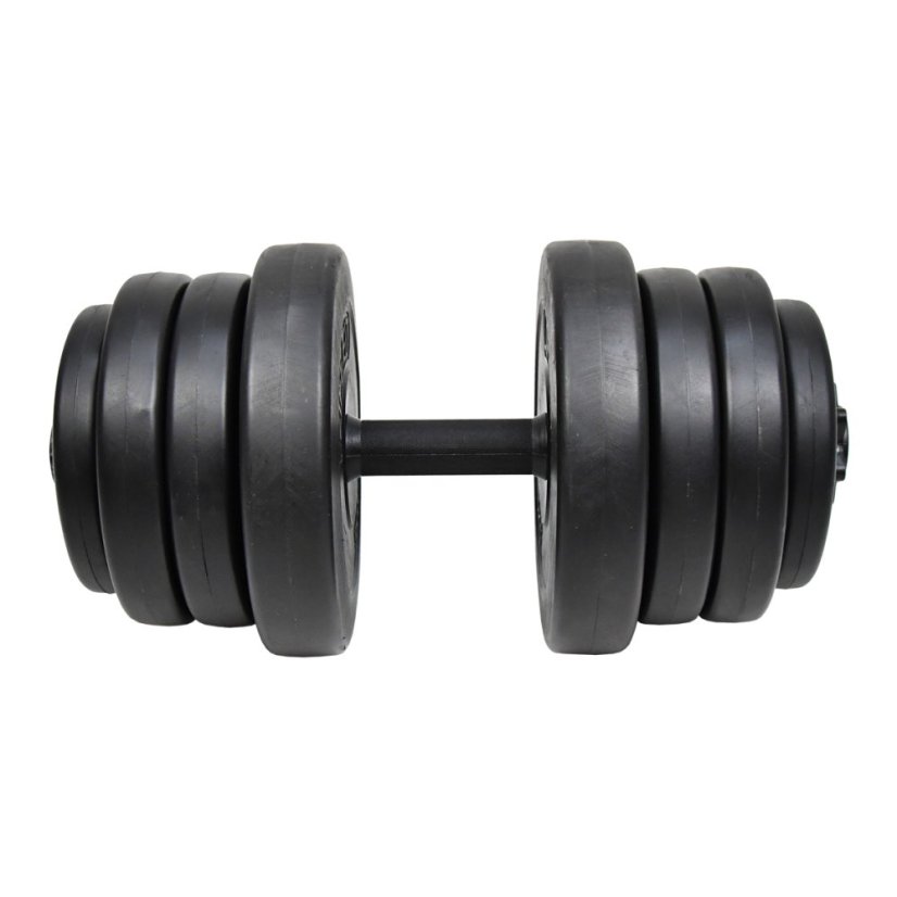 Činka nakládací LIFEFIT® jednoruční 23 kg, vinyl-cement, 30mm tyč/8x kotouč
