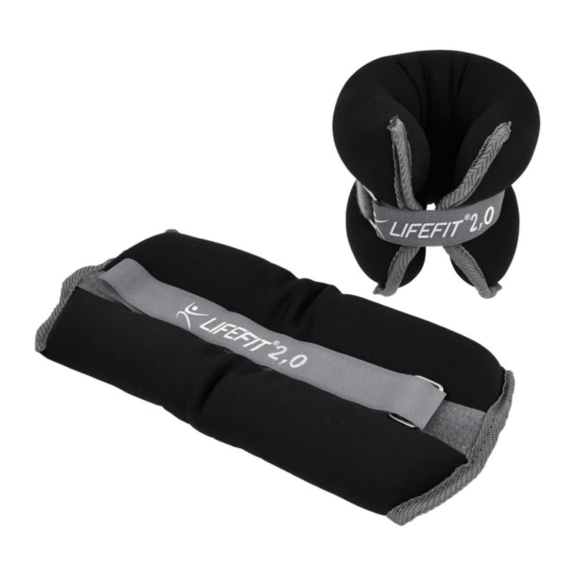 Neoprenová zátěž LIFEFIT® kotník/zápěstí S2 2x2,0kg, černá