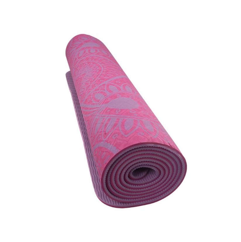 Podložka LIFEFIT® YOGA MAT MANDALA DUO, 183x58x0,6cm, bordó