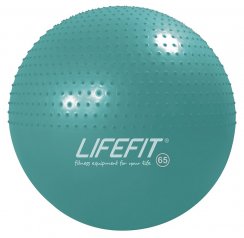 Gymnastický masážní míč LIFEFIT® MASSAGE BALL 65 cm, tyrkysový
