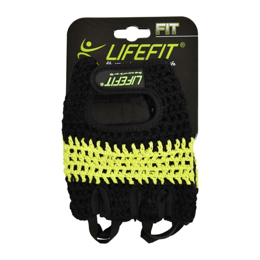 Fitness rukavice LIFEFIT® FIT, vel. XL, černo-zelené