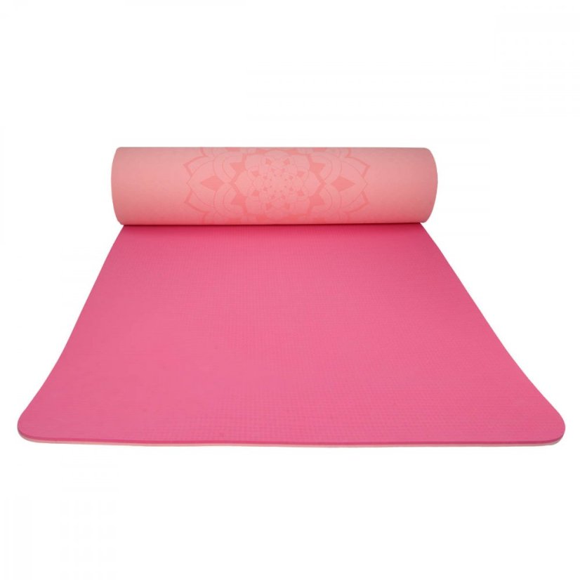 Podložka LIFEFIT® YOGA MAT RELAX DUO, 183x58x0,6cm, růžová