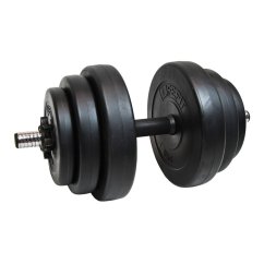Činka nakládací LIFEFIT® jednoruční 18 kg, vinyl-cement, 30mm tyč/6x kotouč