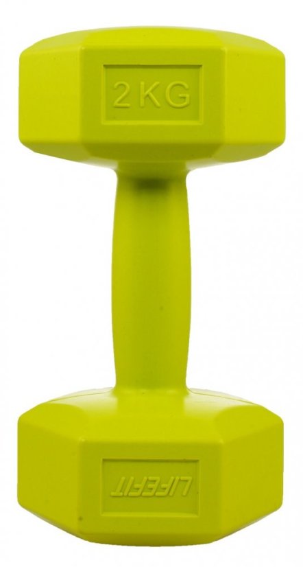 Vinylová činka LIFEFIT® 1 x 2 kg, sv. zelená
