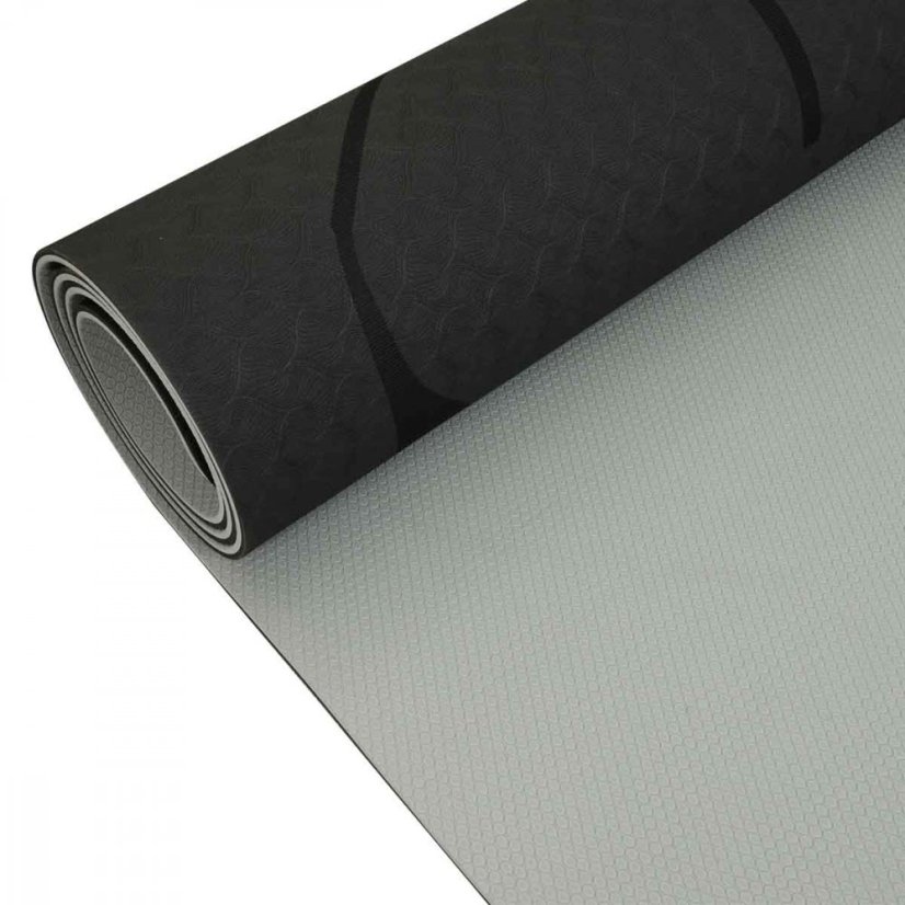 Podložka LIFEFIT® YOGA MAT LOTOS DUO, 183x58x0,6cm, černá