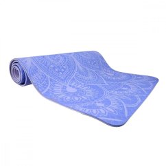 Podložka LIFEFIT® YOGA MAT MANDALA DUO, 183x58x0,6cm, modrá