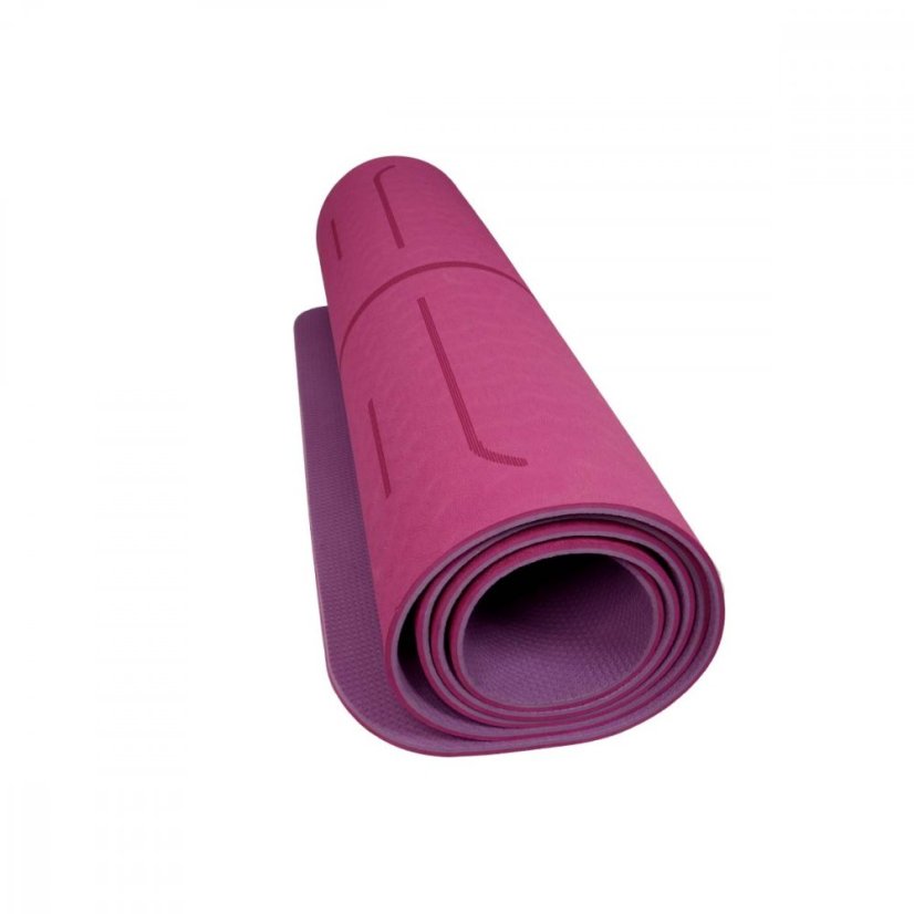 Podložka LIFEFIT® YOGA MAT LOTOS DUO, 183x58x0,6cm, bordó